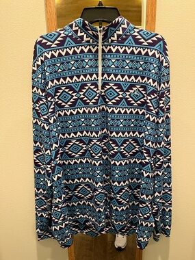 Rhoback Q zip men’s 3XL Aztec print
